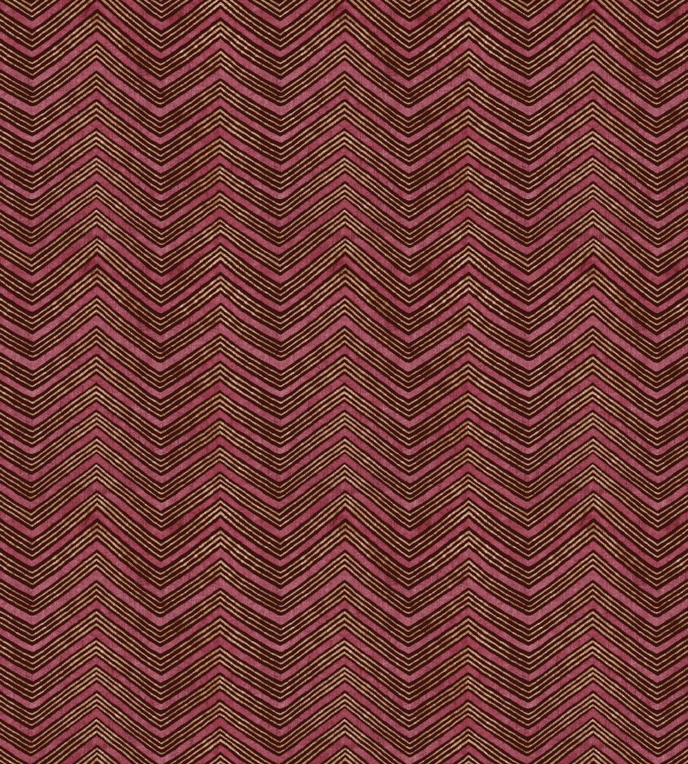V&A Jaipur Fabric by Arley House Cranberry