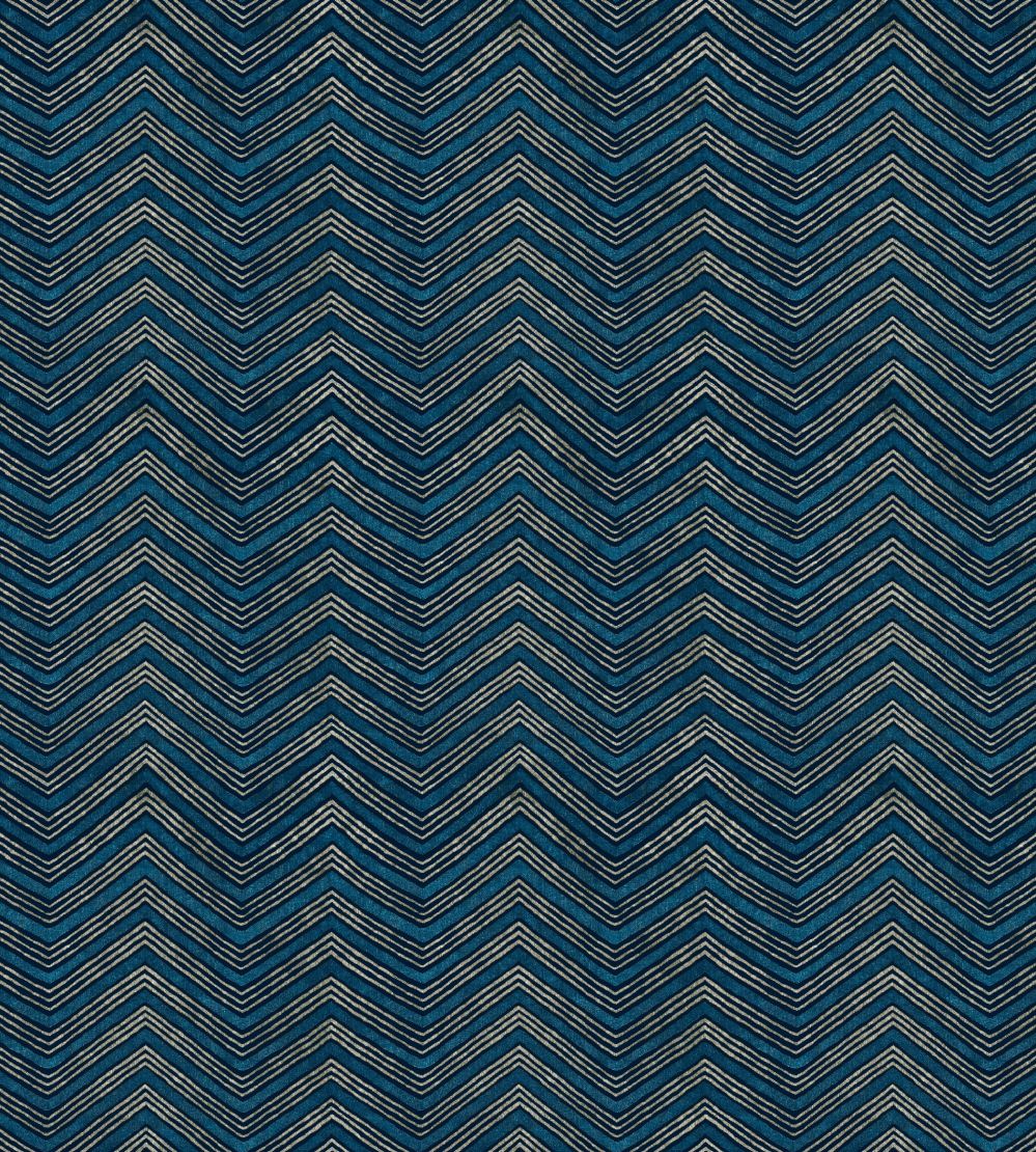 V&A Jaipur Fabric by Arley House Prussian