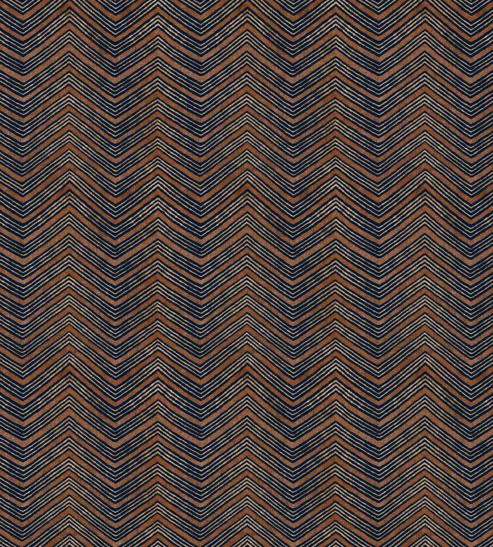 V&A Jaipur Fabric by Arley House Rust