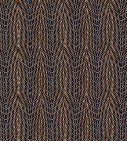 V&A Jaipur Fabric by Arley House Rust