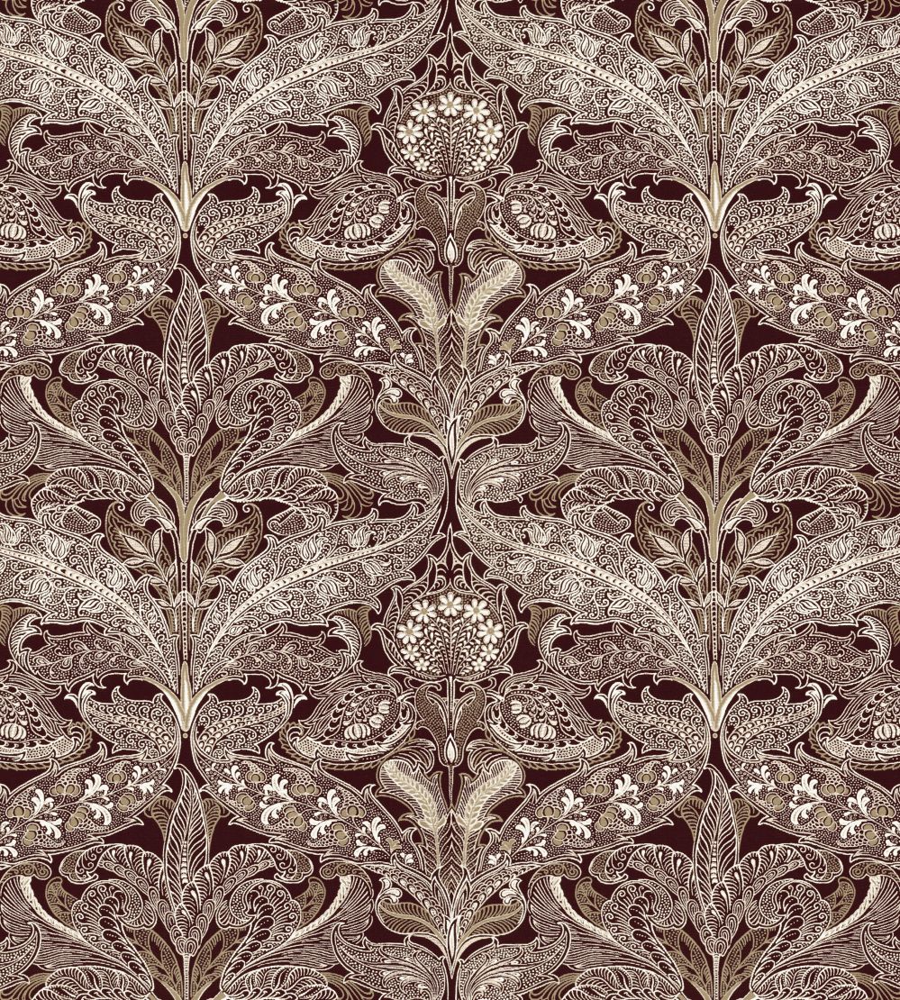 V&A Lacewing Fabric by Arley House Cocoa