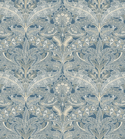 V&A Lacewing Fabric by Arley House French Blue