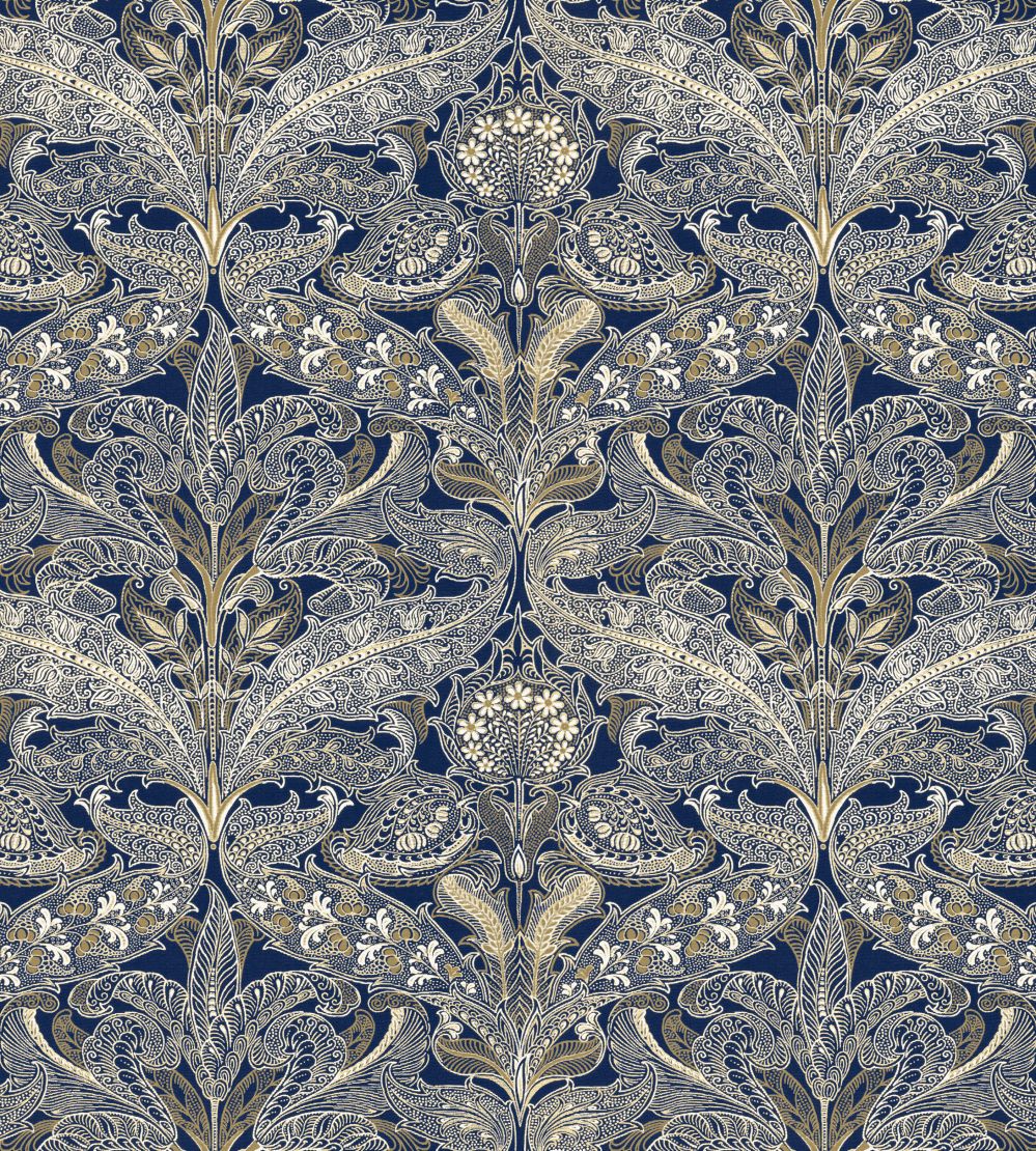 V&A Lacewing Fabric by Arley House Indigo