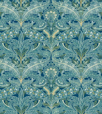 V&A Lacewing Fabric by Arley House Jade