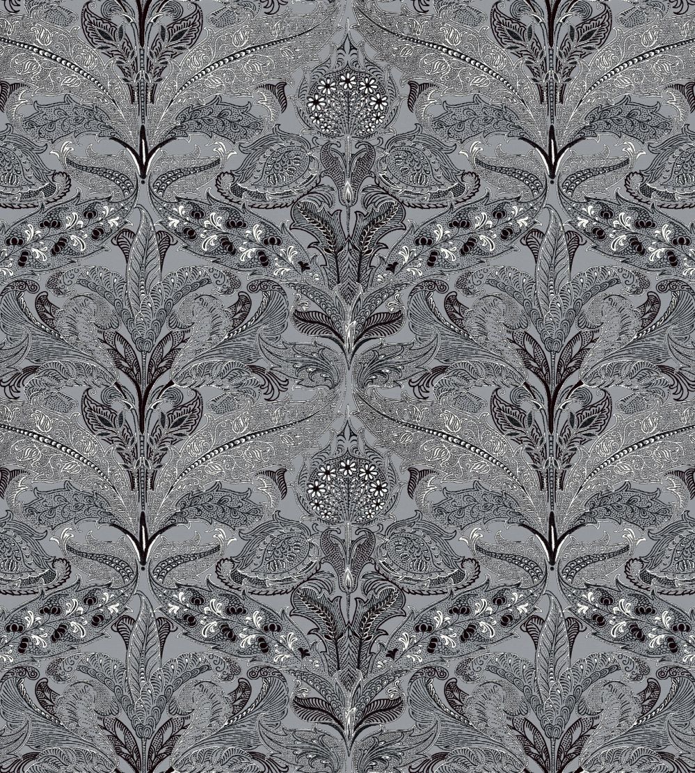 V&A Lacewing Fabric by Arley House Slate Grey