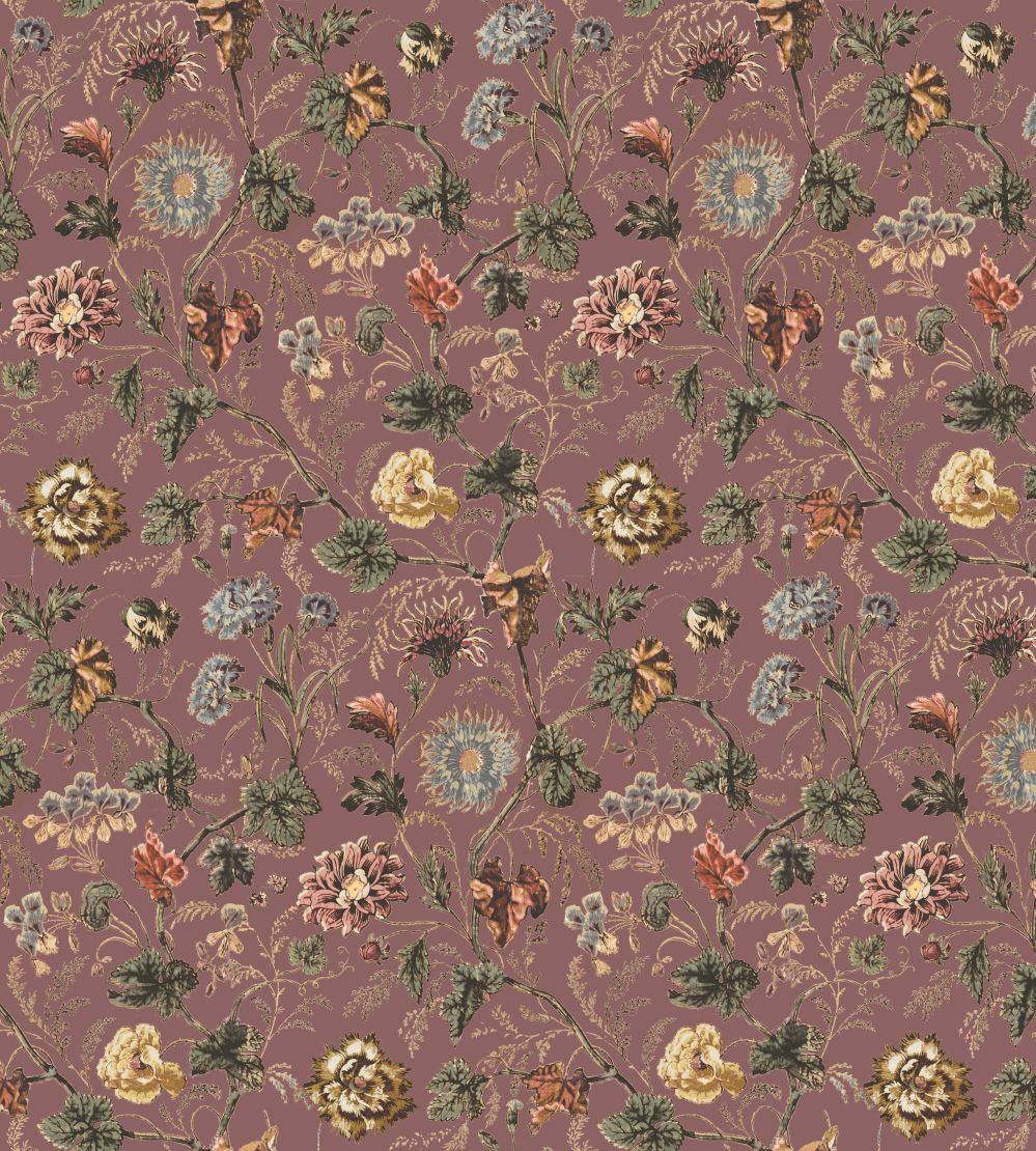 V&A Meadow Fabric by Arley House Pink