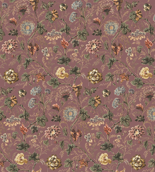 V&A Meadow Fabric by Arley House Pink