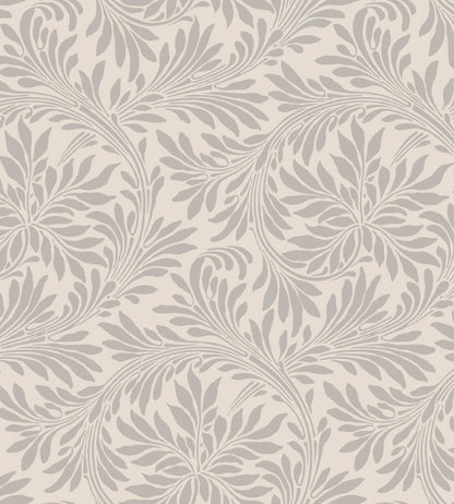 V&A Rolling Leaves Fabric by Arley House Beige