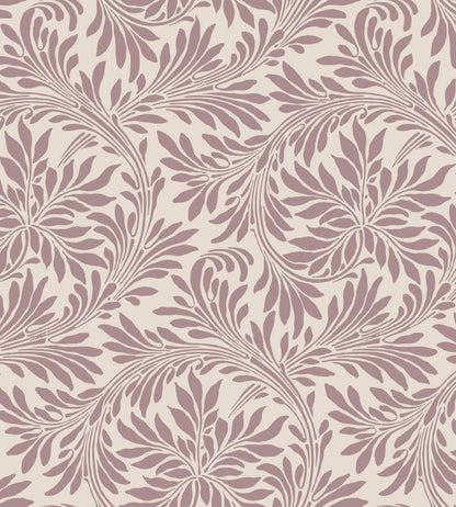 V&A Rolling Leaves Fabric by Arley House Pink