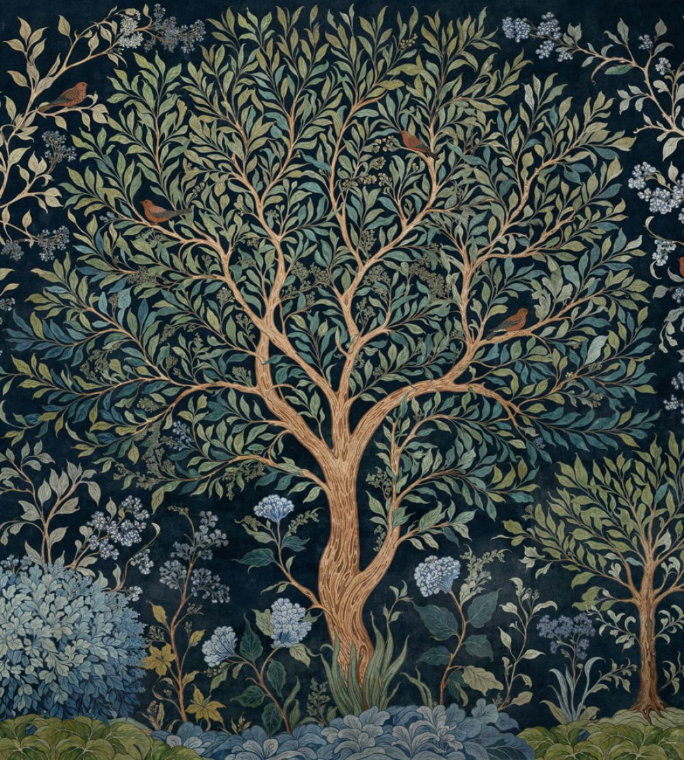 Varanasi Tree Mural by Coordonne Onyx