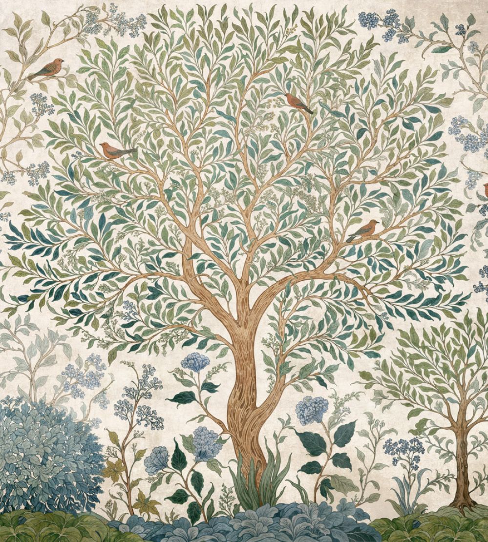 Varanasi Tree Mural by Coordonne Stone