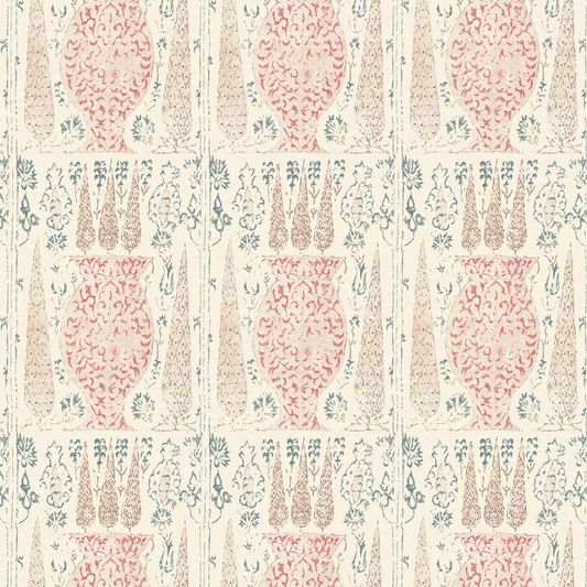 Vasari Wide-Width Blue/Pink wallpaper by Penny Morrison