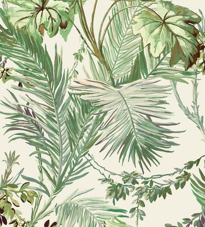 Vegetable Wallpaper by Coordonne White