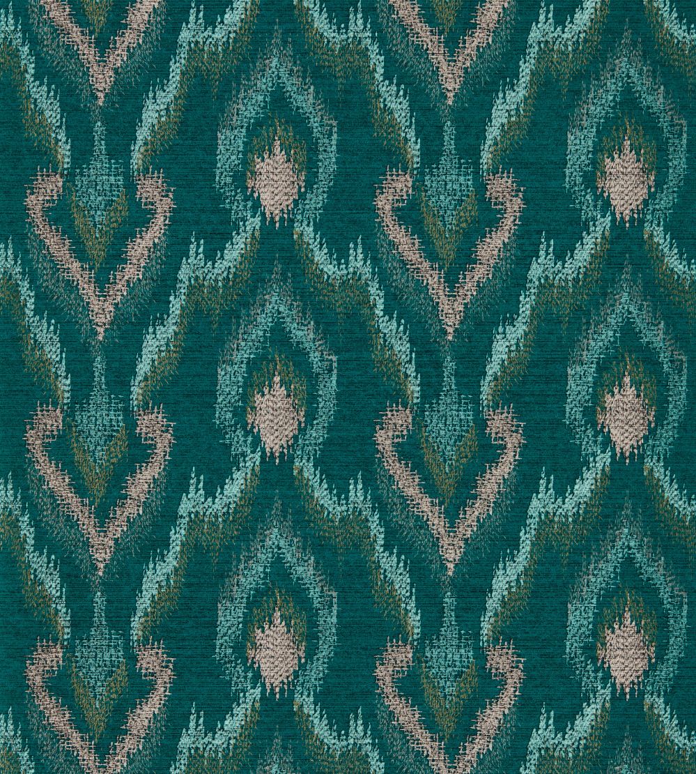 Velluto Wallpaper by Clarke & Clarke Teal
