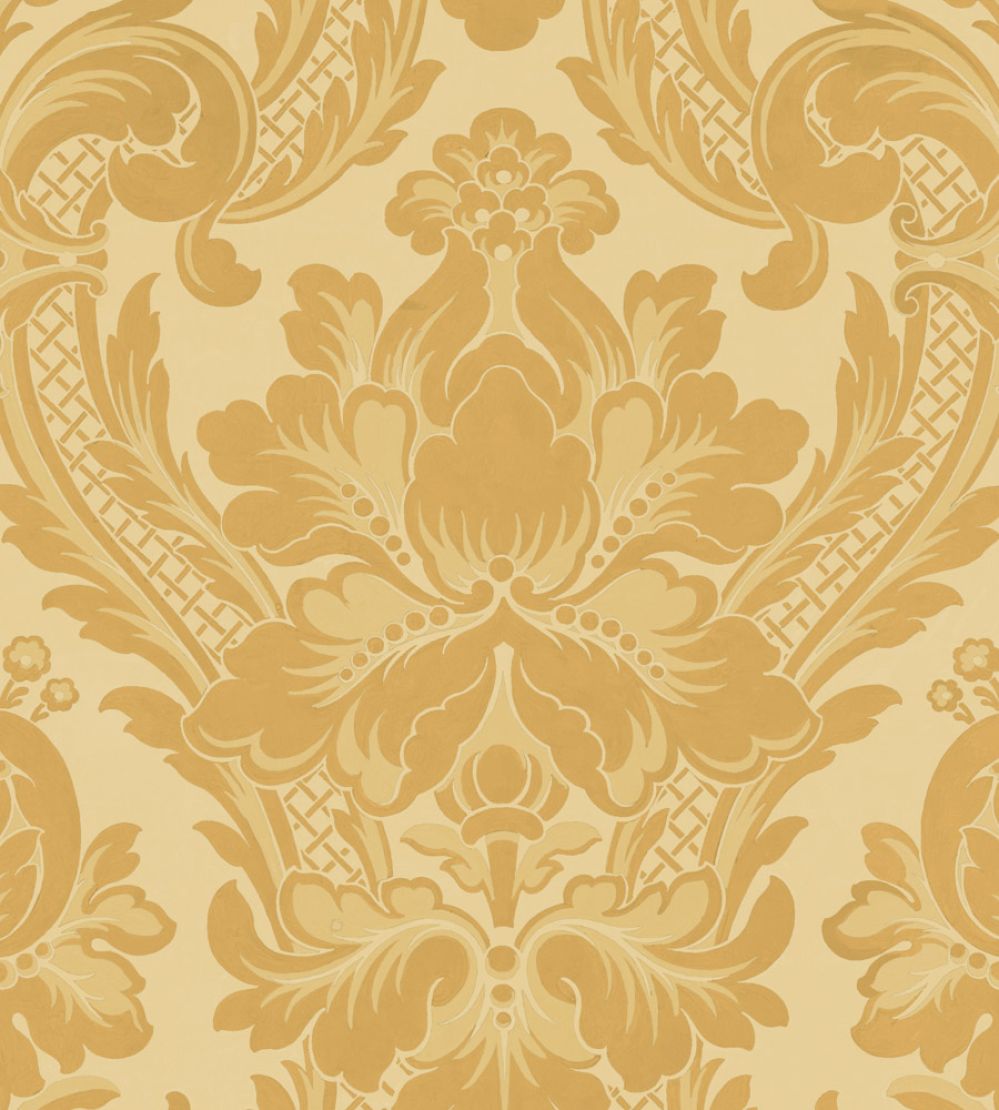 Venetian Damask Wallpaper by Coordonne Mustard