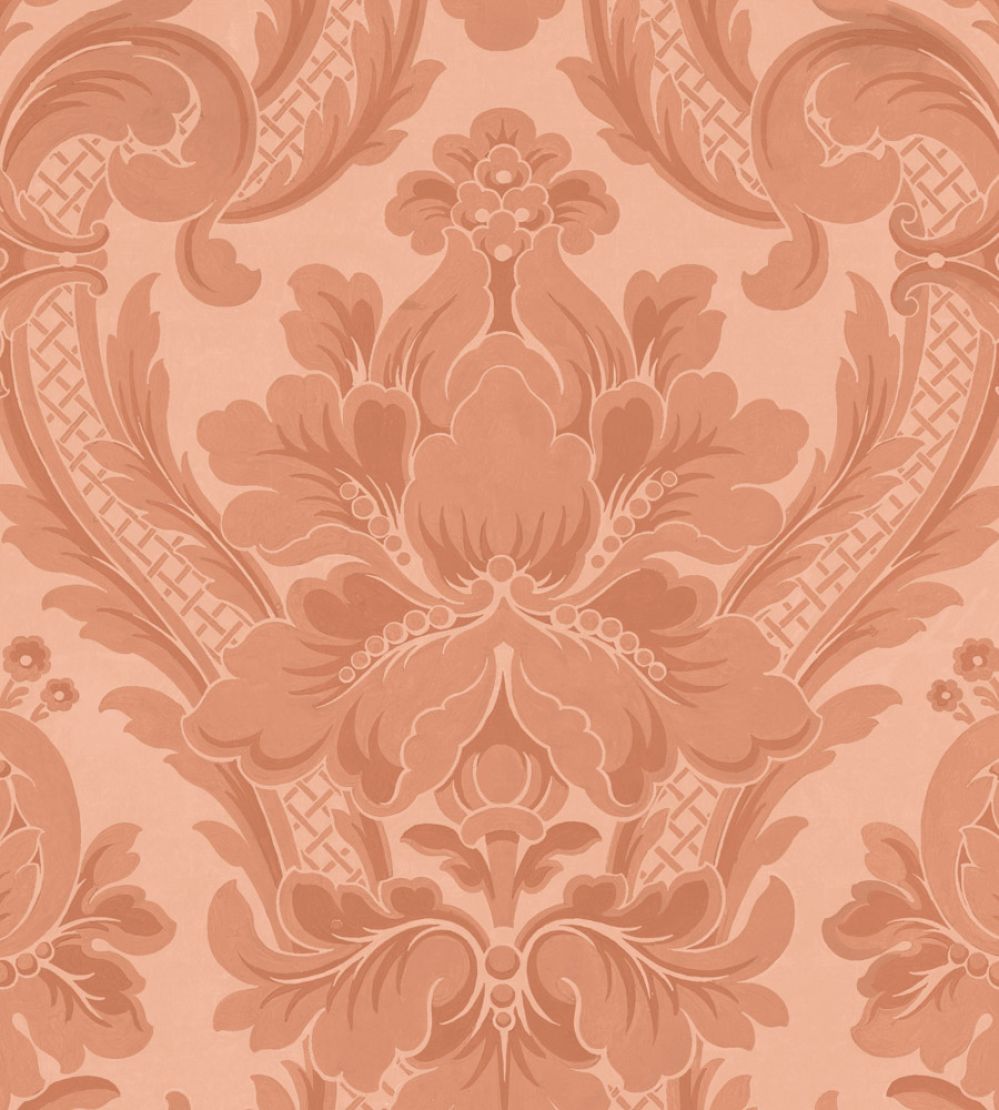 Venetian Damask Wallpaper by Coordonne Peach