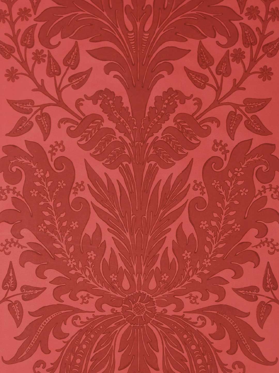 Venetian Hand Block Wallpaper by Watts 1874 in Comper Rose