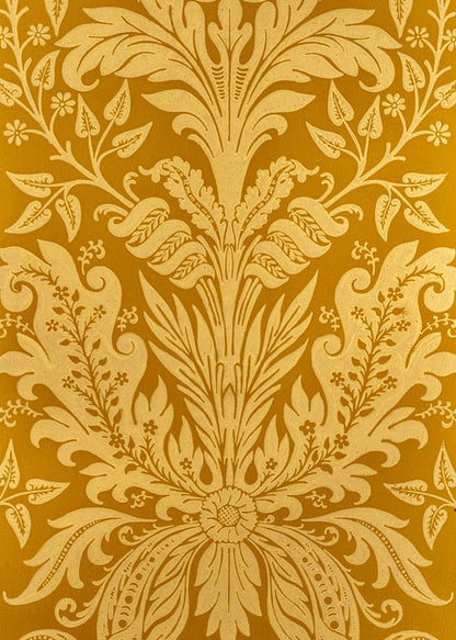 Venetian Hand Block Wallpaper by Watts 1874 in Hampton Yellow