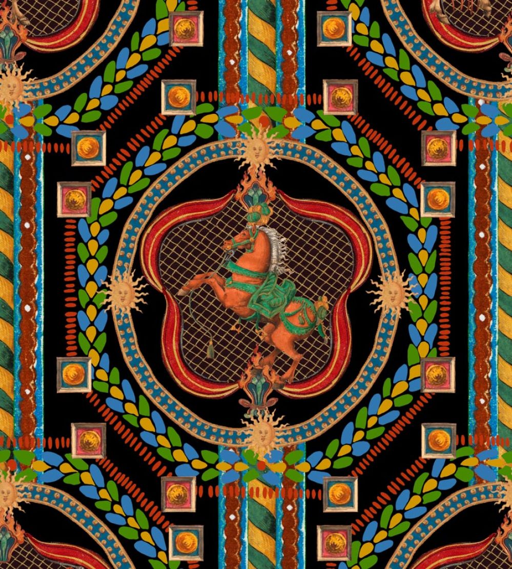 Venetian Ornament Wallpaper by MINDTHEGAP Anthracite
