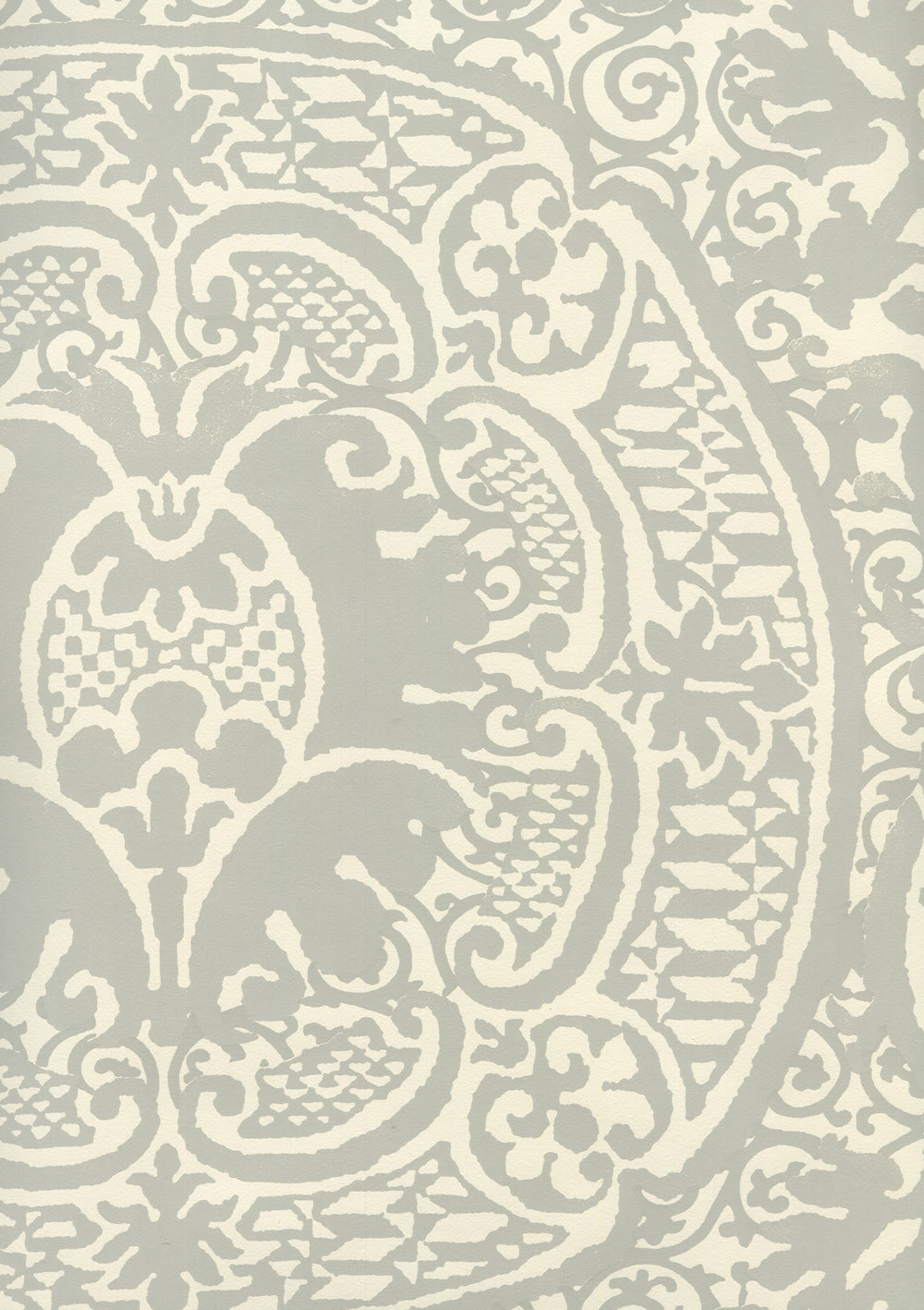 Veneto Gray on Off White wallpaper by Quadrille