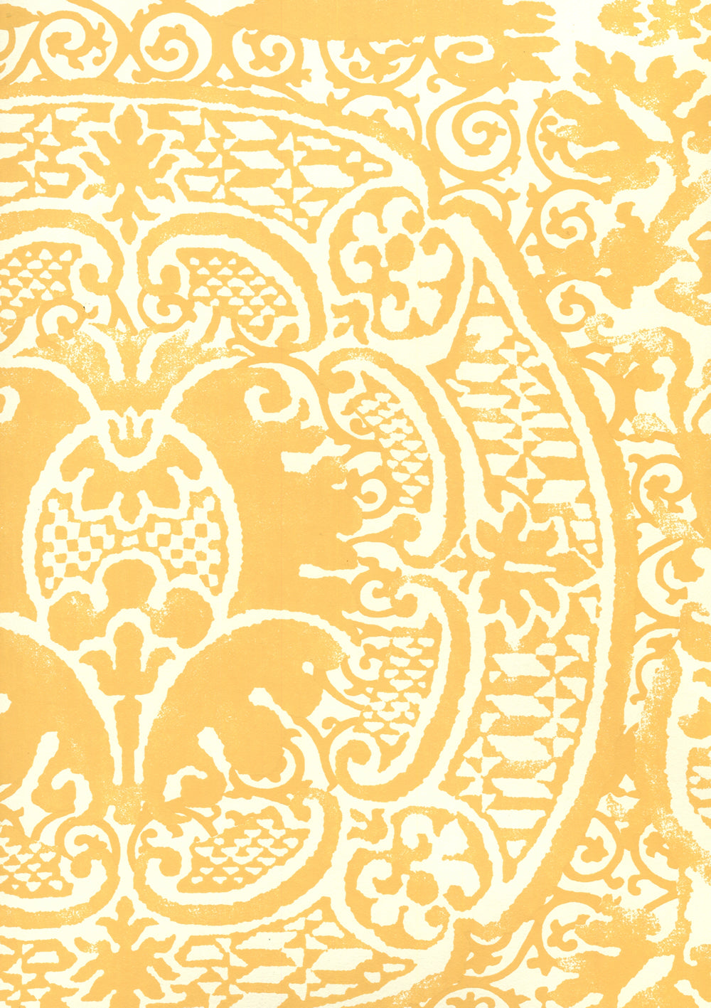 Veneto Maize on Off White wallpaper by Quadrille