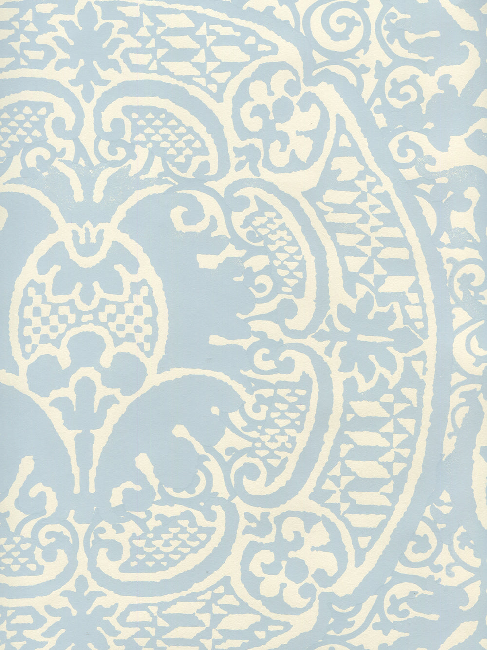 Veneto Windsor Blue on Off White wallpaper by Quadrille