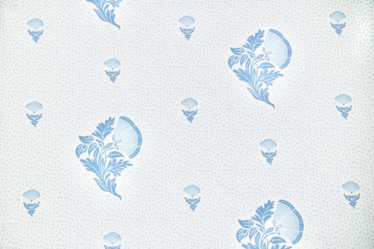 Vera Wallpaper by Betsy Textiles in Azur