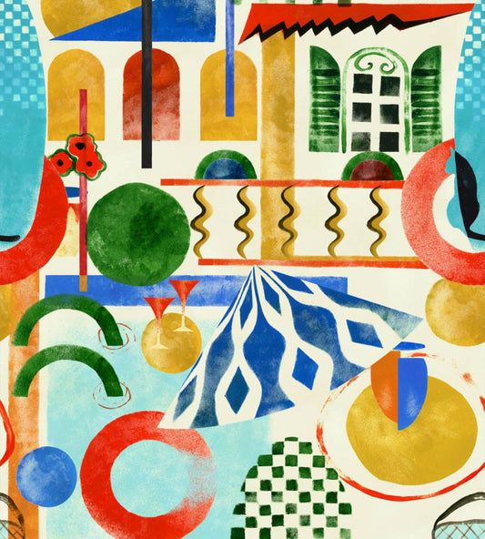 Veranda Wallpaper by MINDTHEGAP Teal