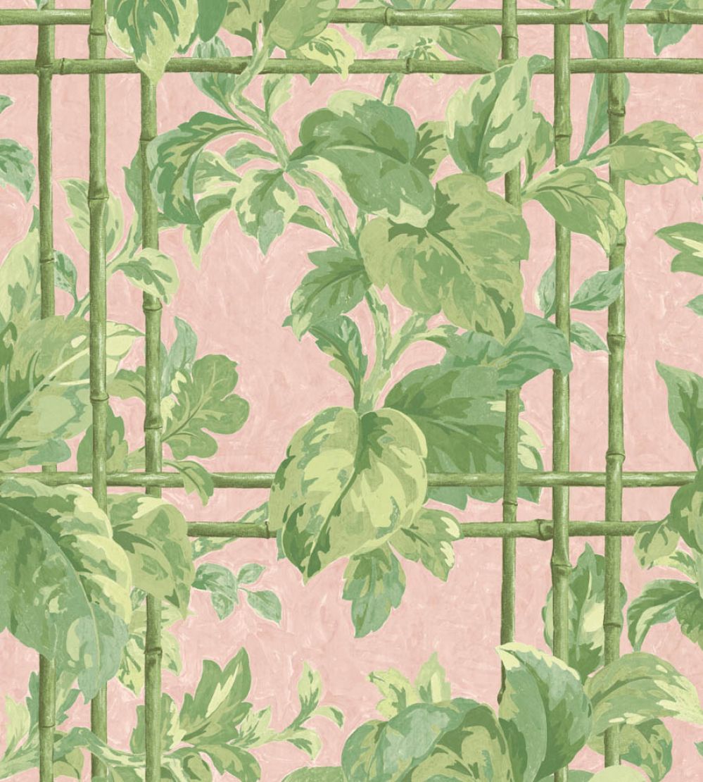 Verdant Trellis Wallpaper by Woodchip & Magnolia Pistachio Blush