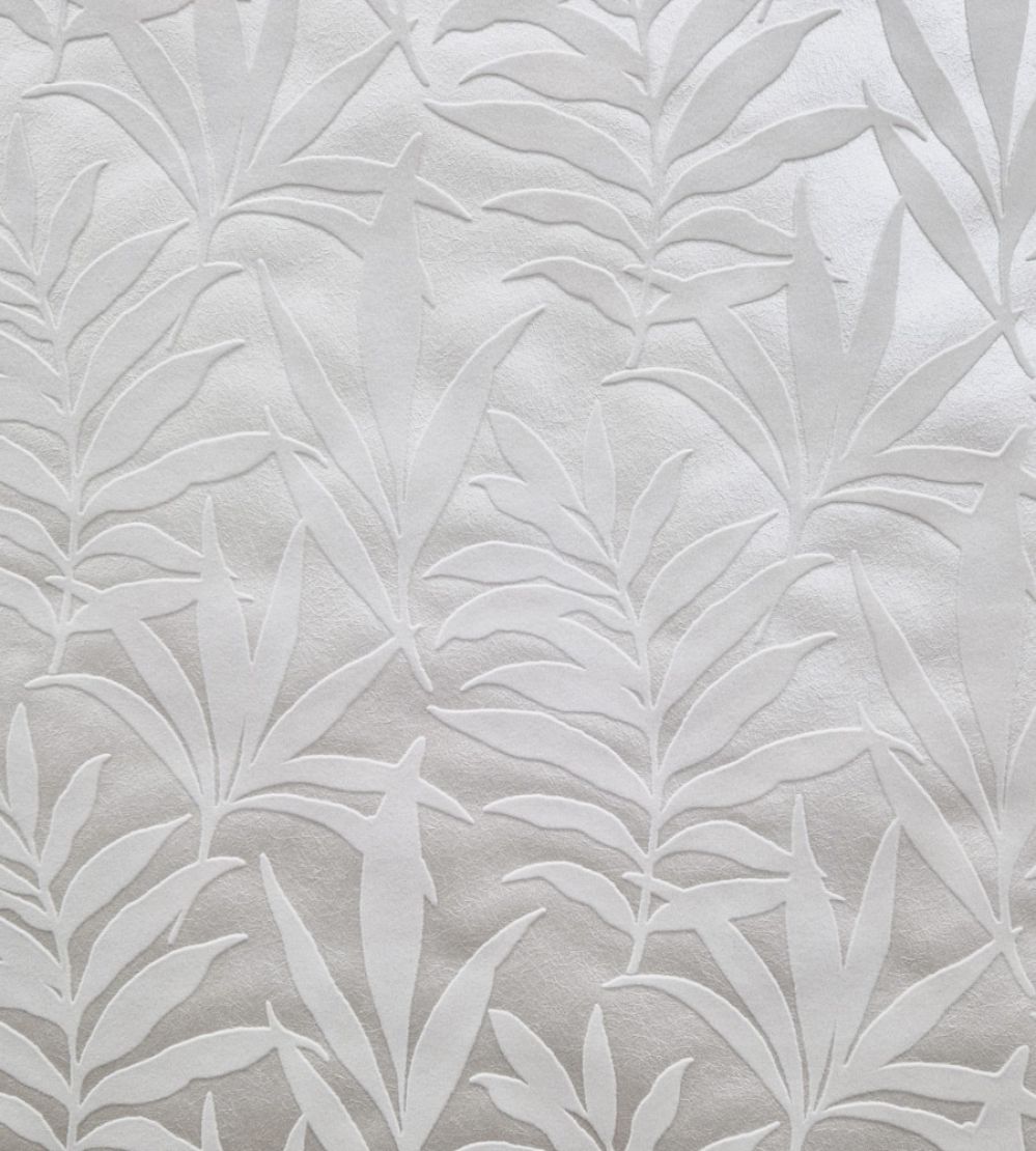 Verdi Flock Wallpaper by 1838 Wallcoverings Ivory