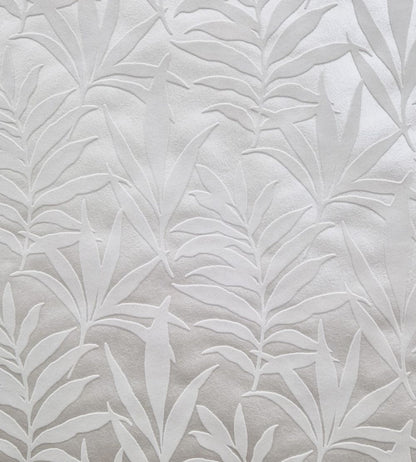 Verdi Flock Wallpaper by 1838 Wallcoverings Ivory