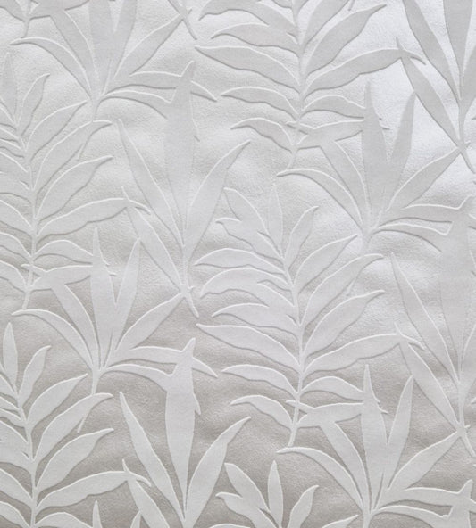 Verdi Flock Wallpaper by 1838 Wallcoverings Ivory