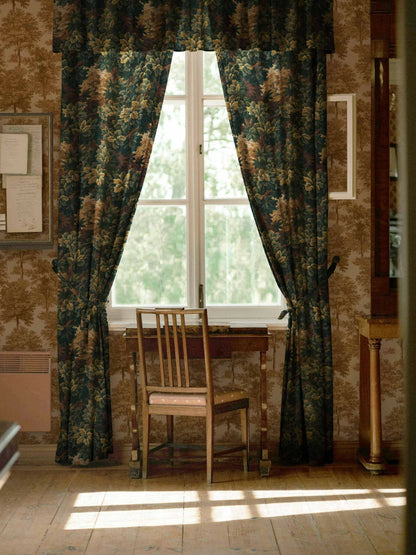 Verdure 16th fabric by Coordonné in Curry, shown in a styled room