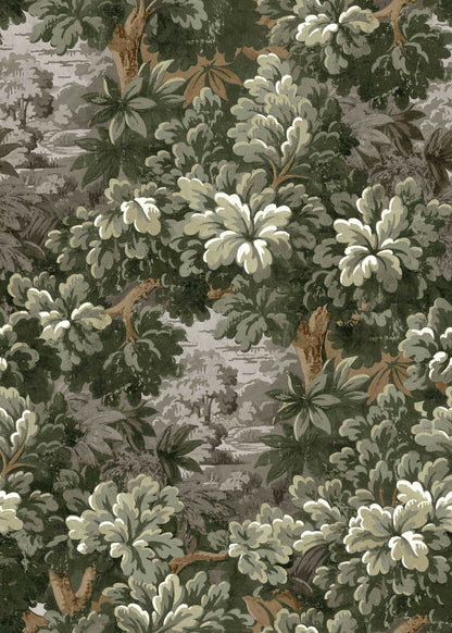 Verdure 16th fabric by Coordonné in Ecru, flat pattern view