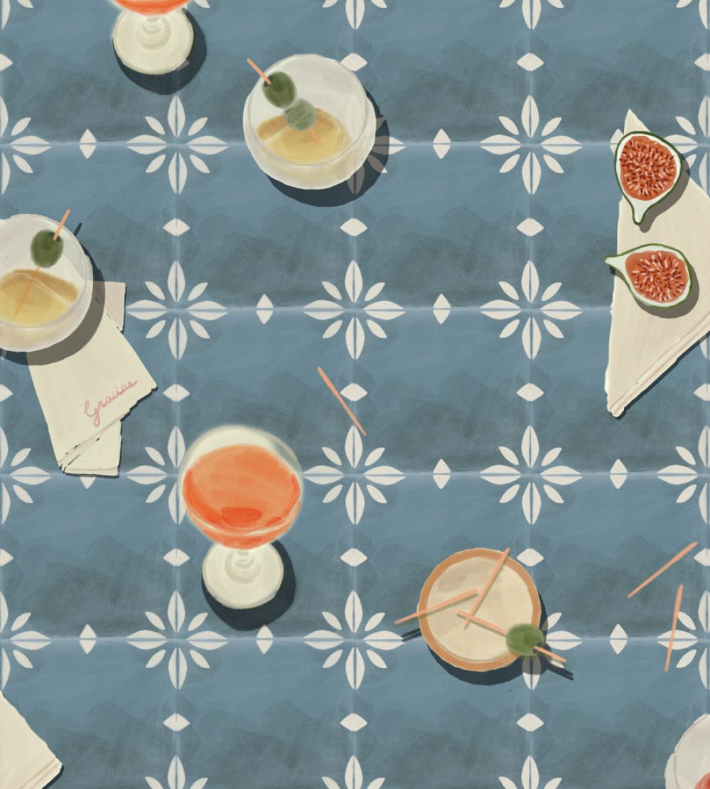Vermut Wallpaper by Tres Tintas Blue