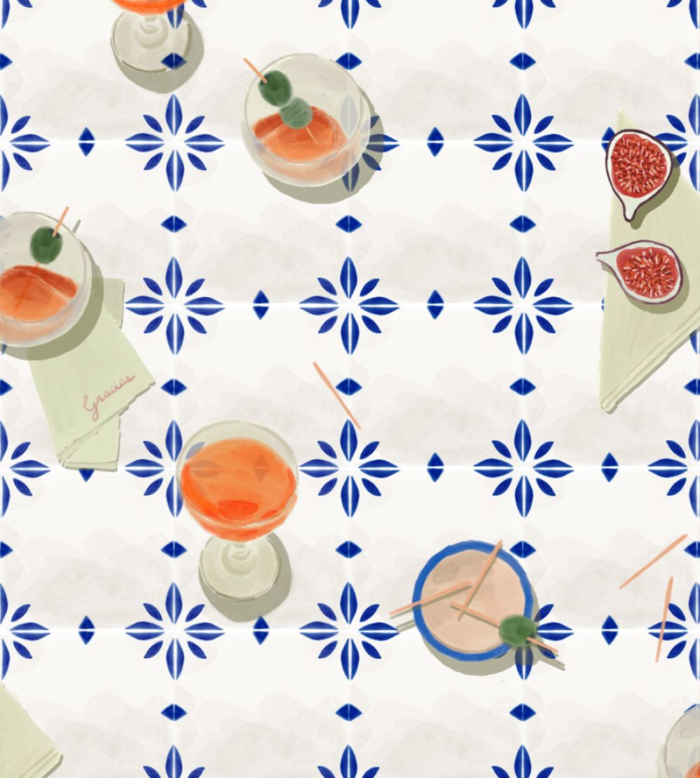 Vermut Wallpaper by Tres Tintas Cobalt