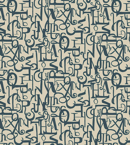 Verso Wallpaper by Tres Tintas Azul oscuro