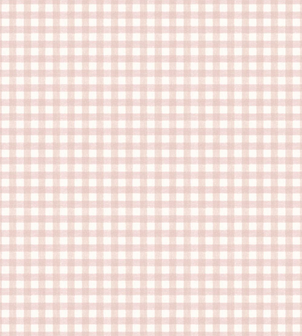 Vichy Check Wallpaper by Woodchip & Magnolia Blush