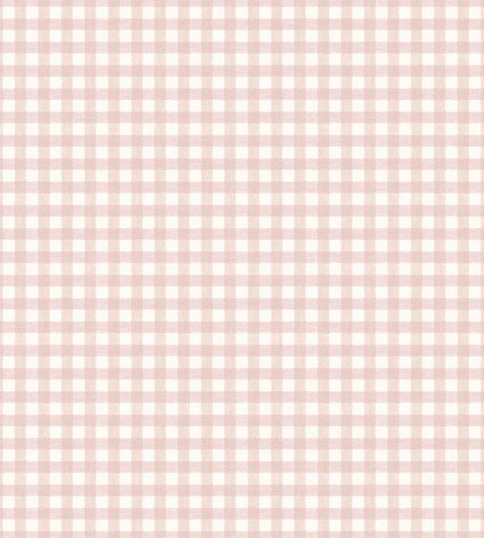 Vichy Check Wallpaper by Woodchip & Magnolia Blush