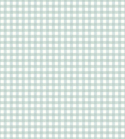 Vichy Check Wallpaper by Woodchip & Magnolia Duck Egg