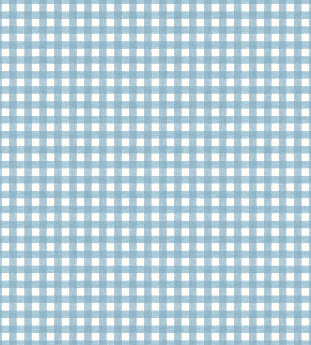 Vichy Check Wallpaper by Woodchip & Magnolia Sky Blue