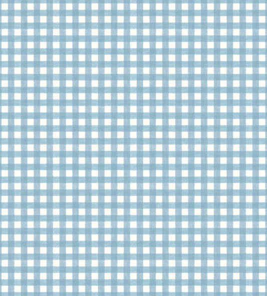 Vichy Check Wallpaper by Woodchip & Magnolia Sky Blue