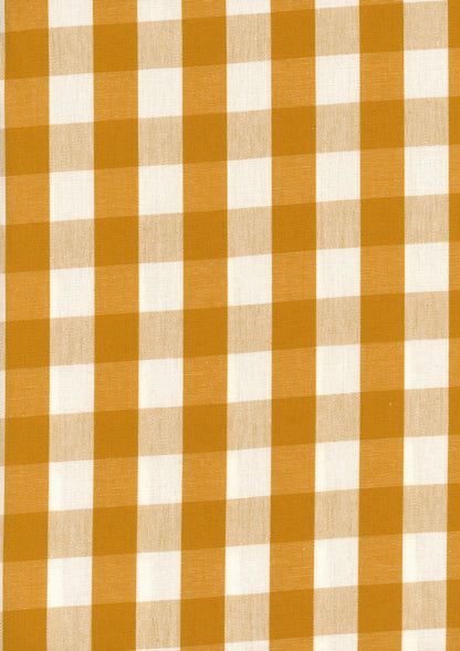 Vichy fabric by Coordonné in Curry, flat pattern view