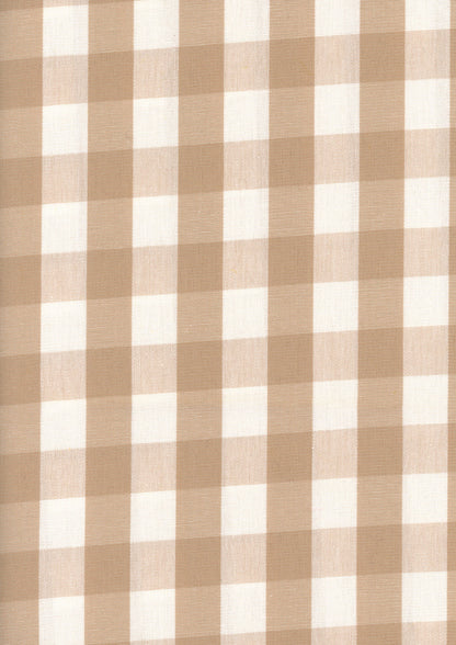 Vichy fabric by Coordonné in Sand, flat pattern view