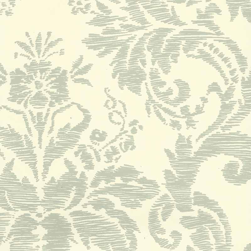 Victoria French Green wallpaper by Quadrille
