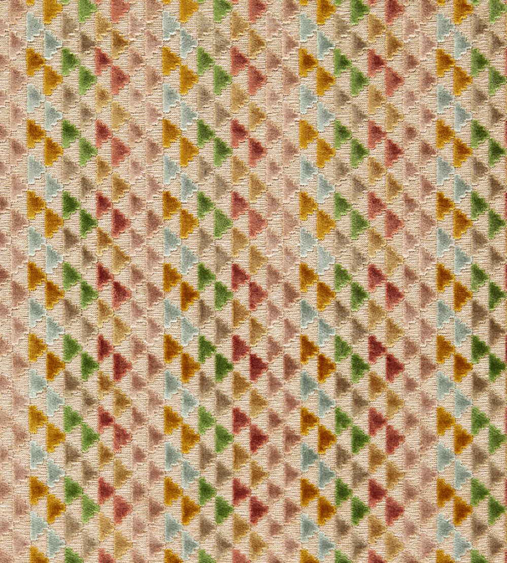 Vidi Fabric by Harlequin Blush/Ochre/Kelly