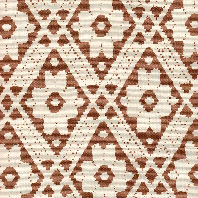 Viennese Mocha fabric by Quadrille