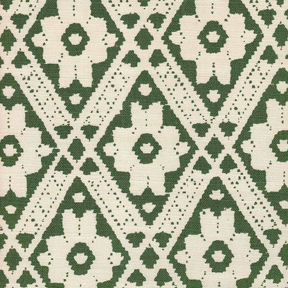 Viennese Forest Green fabric by Quadrille