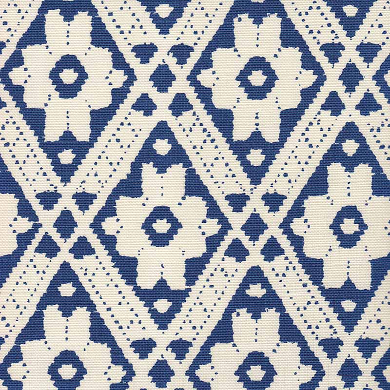 Viennese New Navy fabric by Quadrille