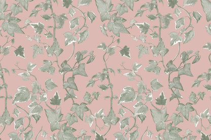 Vine Green & Pink wallpaper by Hovia